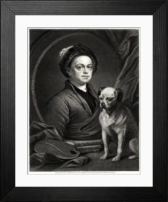 Framed Print : Gulielmus Hogarth, 19th century. Artist: James Mollison Framed Print : Gulielmus Hogarth, 19th century. Artist: James Mollison