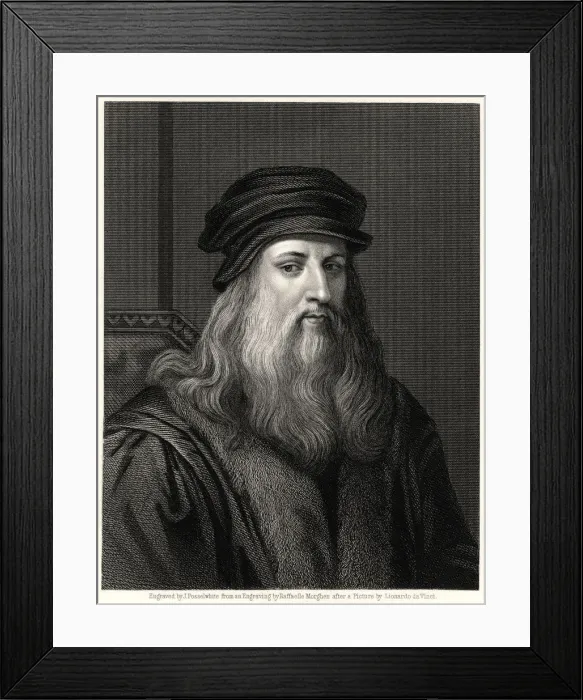 Framed Print : Leonardo da Vinci, 19th century. Artist: James Posselwhite Framed Print : Leonardo da Vinci, 19th century. Artist: James Posselwhite