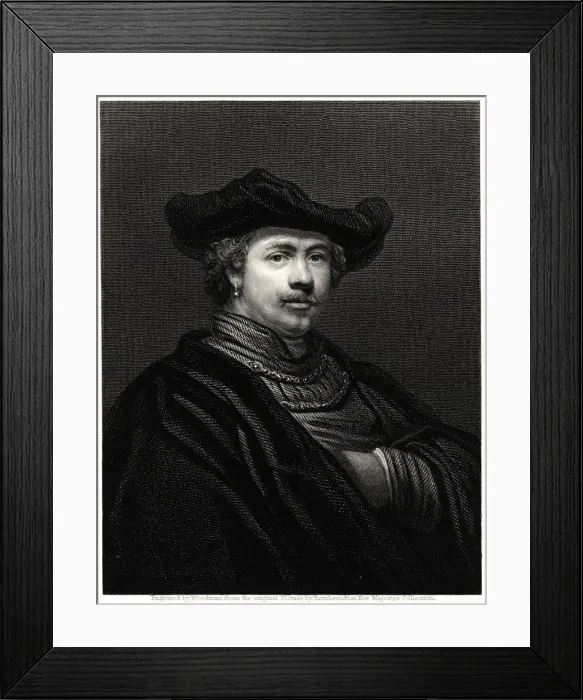 Framed Print : Rembrandt, 19th century. Artist: Woodman Framed Print : Rembrandt, 19th century. Artist: Woodman