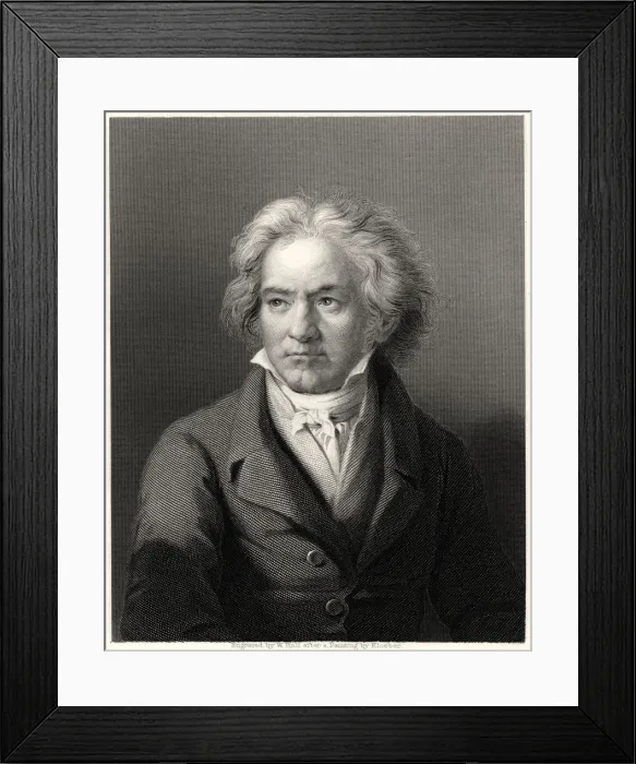 Framed Print : Beethoven, 19th century. Artist: William Holl Framed Print : Beethoven, 19th century. Artist: William Holl