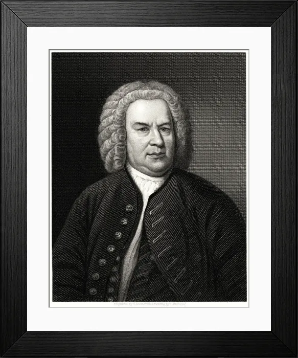 Framed Print : Johann Sebastian Bach, 19th century. Artist: C Cook Framed Print : Johann Sebastian Bach, 19th century. Artist: C Cook
