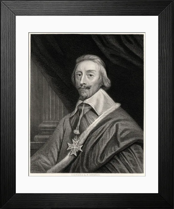 Framed Print : Cardinal Richelieu, French prelate and statesman, 19th century. Artist: Richard Woodman Framed Print : Cardinal Richelieu, French prelate and statesman, 19th century. Artist: Richard Woodman