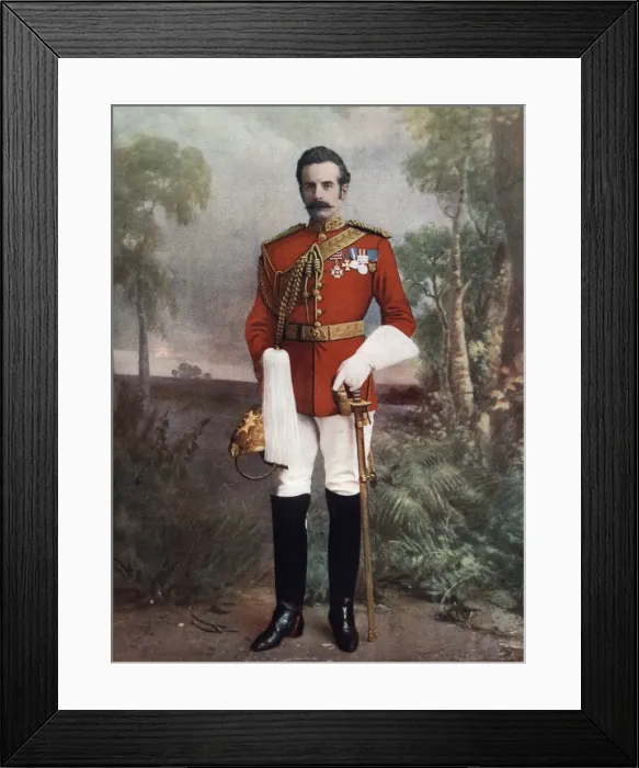 Framed Print : Douglas Mackinnon Baillie Hamilton Cochrane, 12th Earl of Dundonald, (1852?1935), 1902. Artist: R Faulkner Framed Print : Douglas Mackinnon Baillie Hamilton Cochrane, 12th Earl of Dundonald, (1852?1935), 1902. Artist: R Faulkner