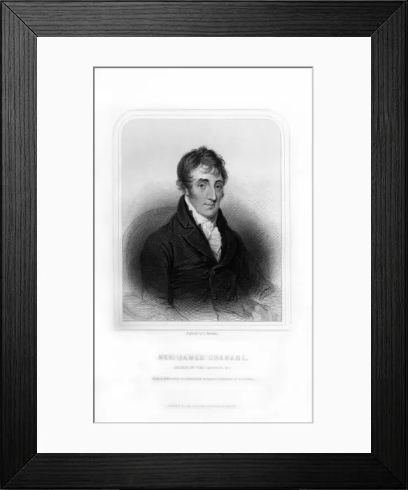 Framed Print : Reverend James Grahame, Scottish poet, (1870). Artist:s Freeman Framed Print : Reverend James Grahame, Scottish poet, (1870). Artist:s Freeman