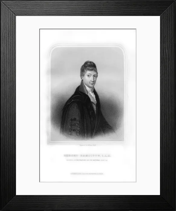 Framed Print : Robert Hamilton, Scottish economist and mathematician, (1870). Artist: William Holl Framed Print : Robert Hamilton, Scottish economist and mathematician, (1870). Artist: William Holl