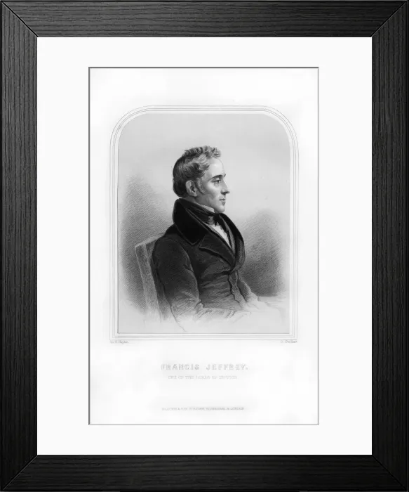 Framed Print : Francis Jeffrey, Lord Jeffrey, Scottish judge and literary critic, (1870). Artist: G Stoddart Framed Print : Francis Jeffrey, Lord Jeffrey, Scottish judge and literary critic, (1870). Artist: G Stoddart