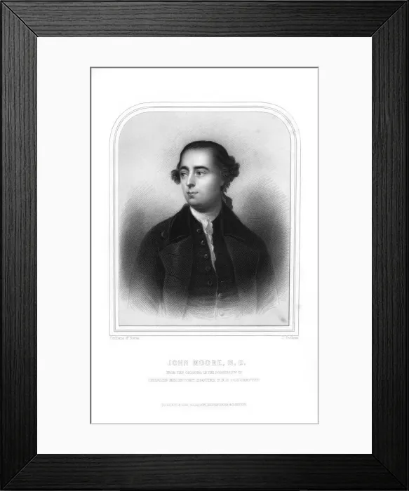 Framed Print : John Moore, Scottish physician and writer, (1870). Artist: J Cochran Framed Print : John Moore, Scottish physician and writer, (1870). Artist: J Cochran