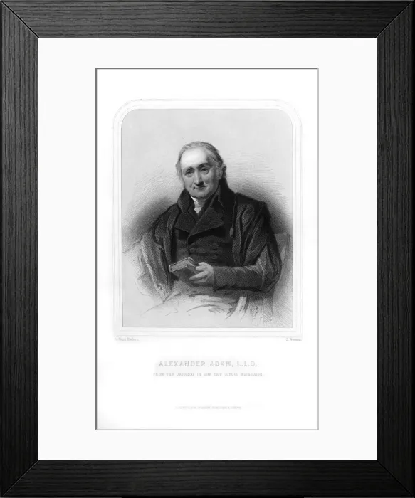 Framed Print : Alexander Adam, Scottish teacher and writer on Roman antiquities, (1870). Artist:s Freeman Framed Print : Alexander Adam, Scottish teacher and writer on Roman antiquities, (1870). Artist:s Freeman
