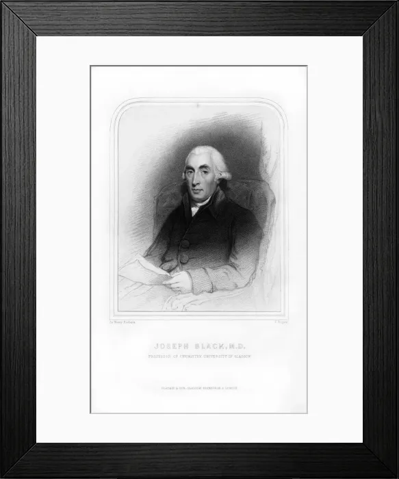 Framed Print : Joseph Black, Scottish physicist and chemist, (1870). Artist: J Rogers Framed Print : Joseph Black, Scottish physicist and chemist, (1870). Artist: J Rogers