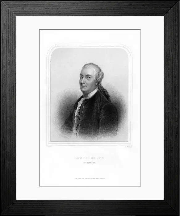 Framed Print : James Bruce, Scottish traveller and travel writer, (1870). Artist:s Freeman Framed Print : James Bruce, Scottish traveller and travel writer, (1870). Artist:s Freeman