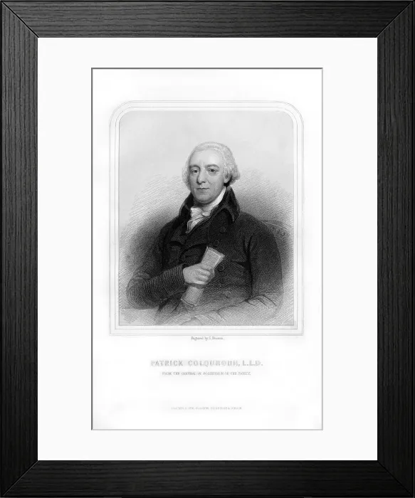 Framed Print : Patrick Colquhoun, Scottish police magistrate and statistical writer, (1870). Artist:s Freeman Framed Print : Patrick Colquhoun, Scottish police magistrate and statistical writer, (1870). Artist:s Freeman