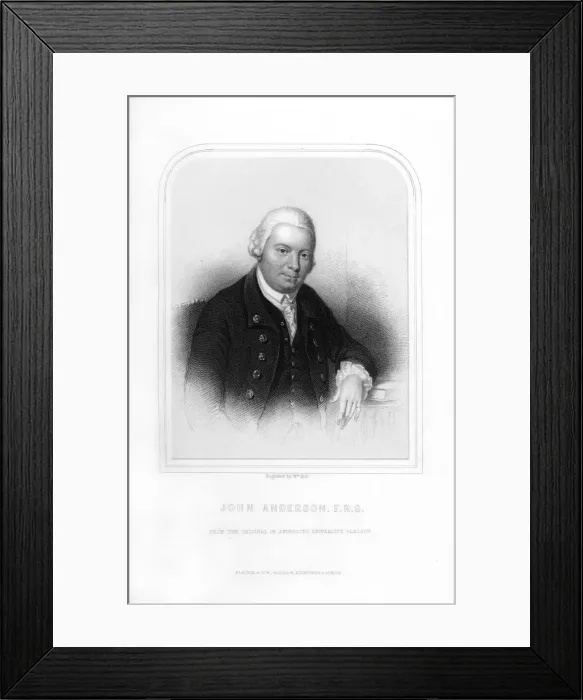 Framed Print : John Anderson, Scottish professor of natural philosophy, (1870). Artist: William Holl Framed Print : John Anderson, Scottish professor of natural philosophy, (1870). Artist: William Holl