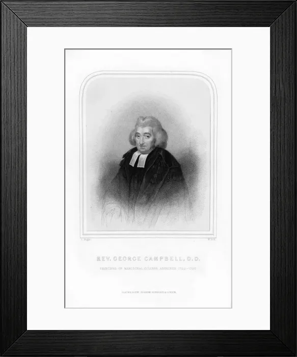 Framed Print : George Campbell, Scottish Enlightenment philosopher, (1870). Artist: W Holl Framed Print : George Campbell, Scottish Enlightenment philosopher, (1870). Artist: W Holl