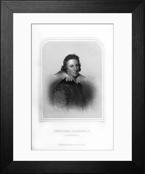 Framed Print : William Drummond, Scottish poet, (1870). Artist: J Rogers Framed Print : William Drummond, Scottish poet, (1870). Artist: J Rogers