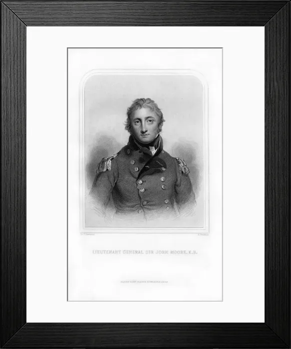 Framed Print : Sir John Moore, British soldier and general, (1870). Artist:s Freeman Framed Print : Sir John Moore, British soldier and general, (1870). Artist:s Freeman
