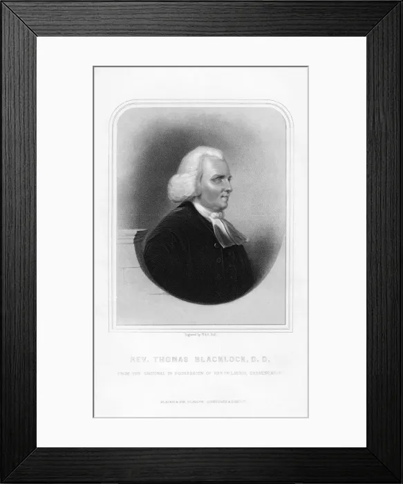 Framed Print : Thomas Blacklock, Scottish poet, (1870). Artist: William Holl Framed Print : Thomas Blacklock, Scottish poet, (1870). Artist: William Holl