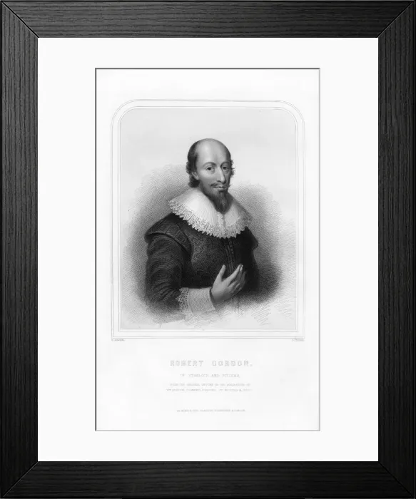 Framed Print : Robert Gordon of Straloch, Scottish cartographer, (1870). Artist:s Freeman