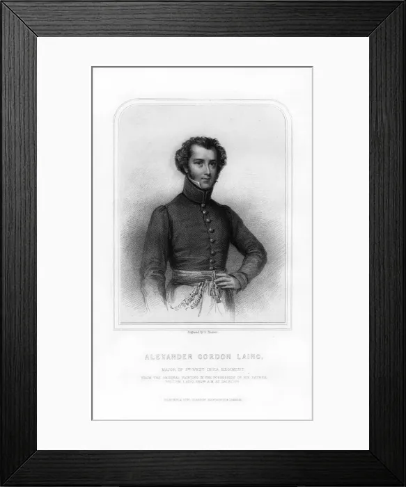 Framed Print : Alexander Gordon Laing, Scottish explorer, (1870). Artist:s Freeman Framed Print : Alexander Gordon Laing, Scottish explorer, (1870). Artist:s Freeman