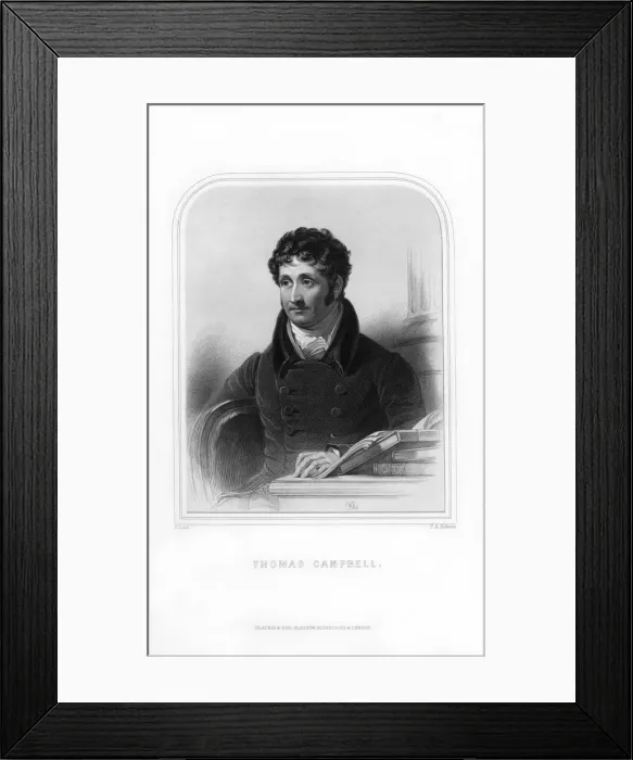 Framed Print : Thomas Campbell, Scottish poet, (1870). Artist: Thomas Campbell Framed Print : Thomas Campbell, Scottish poet, (1870). Artist: Thomas Campbell