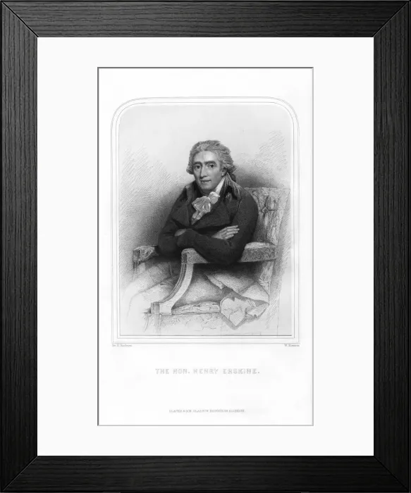 Framed Print : Henry Erskine, Scottish politician and lawyer, (1870). Artist: W Howison Framed Print : Henry Erskine, Scottish politician and lawyer, (1870). Artist: W Howison