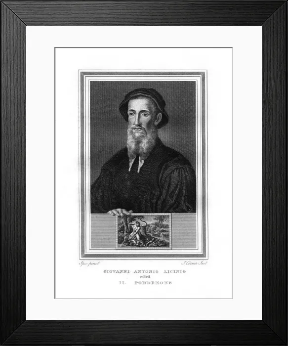 Framed Print : Il Pordenone, Italian painter of the Venetian School, (1825). Artist: John Corner Framed Print : Il Pordenone, Italian painter of the Venetian School, (1825). Artist: John Corner