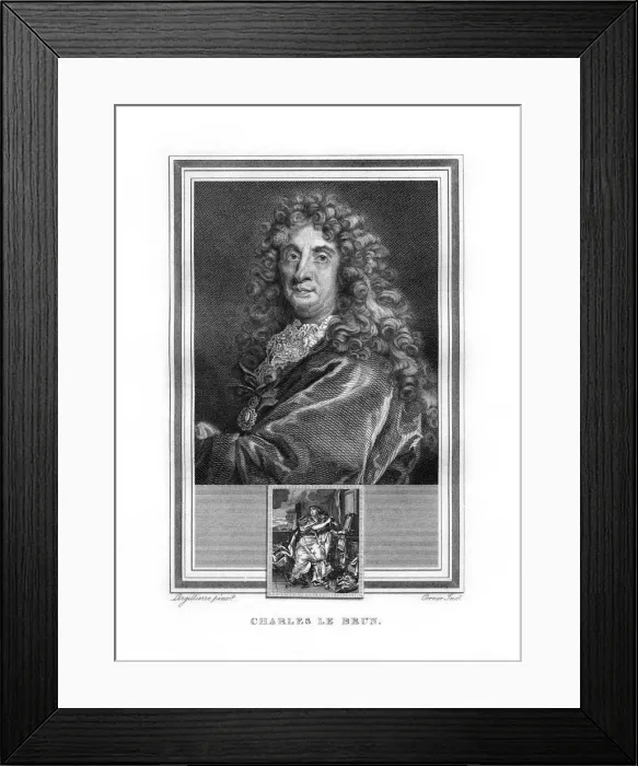 Framed Print : Charles le Brun, French Baroque era painter, (1825). Artist: John Corner Framed Print : Charles le Brun, French Baroque era painter, (1825). Artist: John Corner
