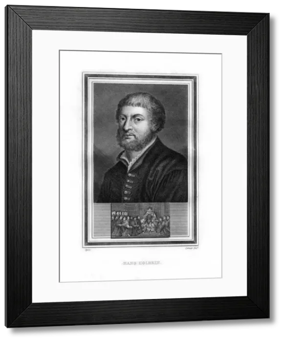 Framed Print : Hans Holbein the Younger, German Northern Renaissance painter, (1825). Artist: John Corner Framed Print : Hans Holbein the Younger, German Northern Renaissance painter, (1825). Artist: John Corner