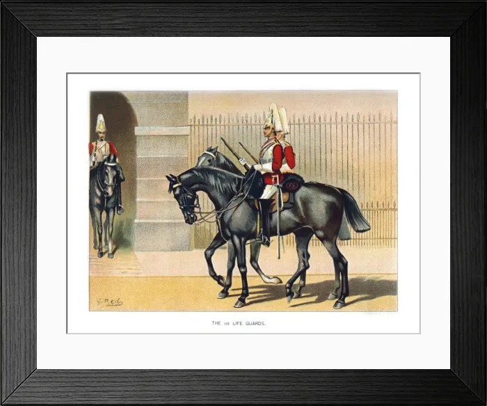Framed Print : The 1st Life Guards, c1890. Artist: Geoffrey Douglas Giles Framed Print : The 1st Life Guards, c1890. Artist: Geoffrey Douglas Giles