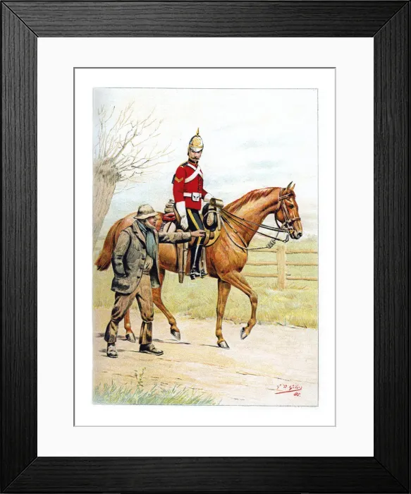 Framed Print : 1st (Royal) Dragoons, c1890. Artist: Geoffrey Douglas Giles Framed Print : 1st (Royal) Dragoons, c1890. Artist: Geoffrey Douglas Giles
