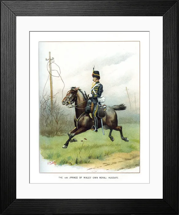 Framed Print : The 10th (Prince of Wales Own Royal) Hussars, c1890. Artist: Geoffrey Douglas Giles Framed Print : The 10th (Prince of Wales Own Royal) Hussars, c1890. Artist: Geoffrey Douglas Giles