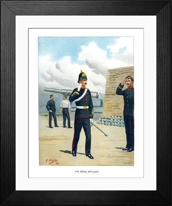 Framed Print : The Royal Artillery, c1890. Artist: Geoffrey Douglas Giles Framed Print : The Royal Artillery, c1890. Artist: Geoffrey Douglas Giles