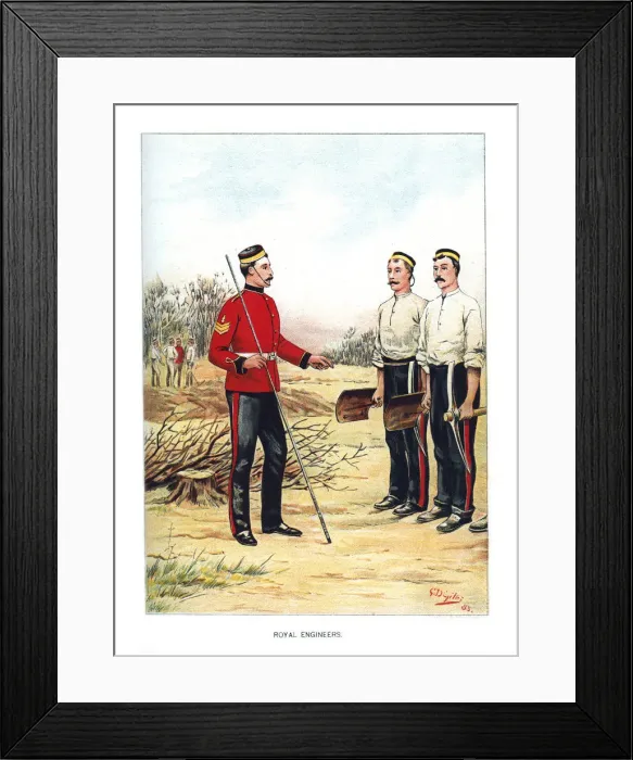 Framed Print : Royal Engineers, c1890. Artist: Geoffrey Douglas Giles Framed Print : Royal Engineers, c1890. Artist: Geoffrey Douglas Giles