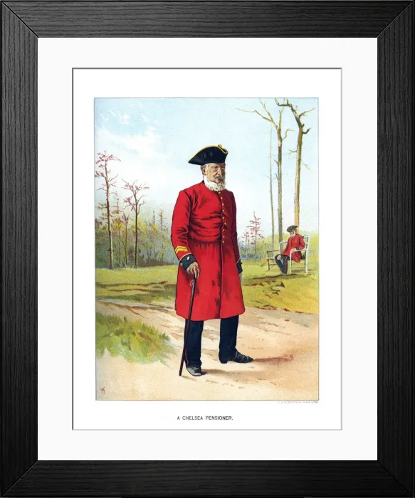 Framed Print : Chelsea Pensioner, c1890. Artist: Geoffrey Douglas Giles Framed Print : Chelsea Pensioner, c1890. Artist: Geoffrey Douglas Giles