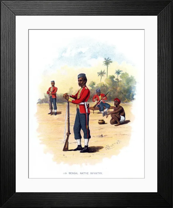 Framed Print : 11th Bengal Native Infantry, c1890. Artist: H Bunnett Framed Print : 11th Bengal Native Infantry, c1890. Artist: H Bunnett