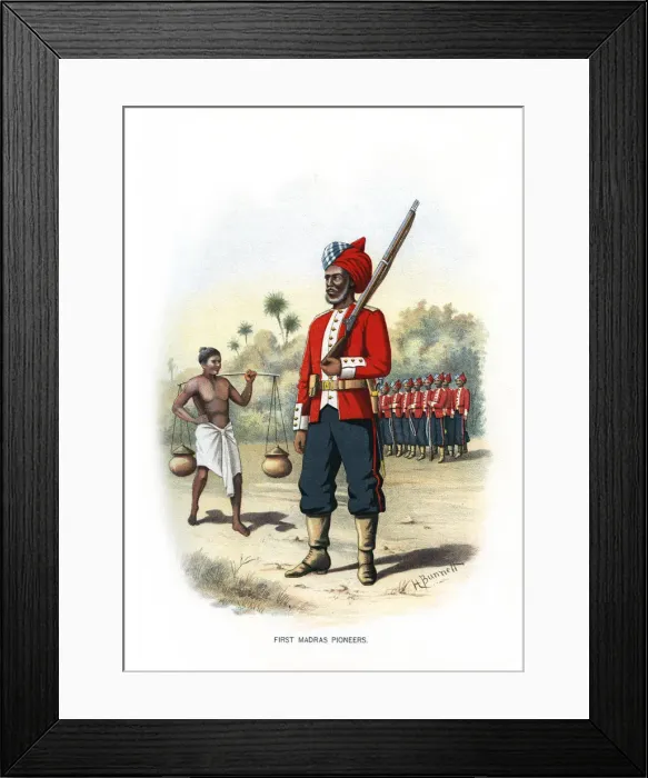 Framed Print : First Madras Pioneers, c1890. Artist: H Bunnett Framed Print : First Madras Pioneers, c1890. Artist: H Bunnett