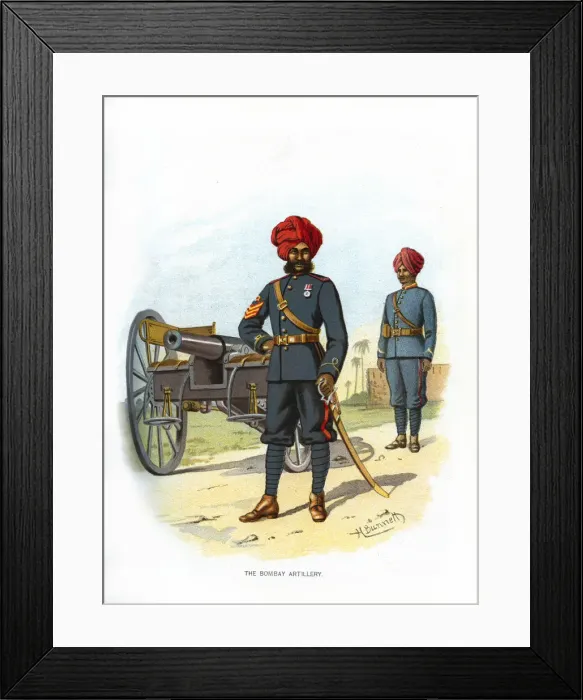 Framed Print : The Bombay Artillery, c1890. Artist: H Bunnett Framed Print : The Bombay Artillery, c1890. Artist: H Bunnett