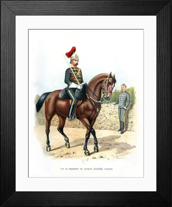 Framed Print : The 6th Regiment of Cavalry (Hussars, Canada), c1890. Artist: H Bunnett Framed Print : The 6th Regiment of Cavalry (Hussars, Canada), c1890. Artist: H Bunnett