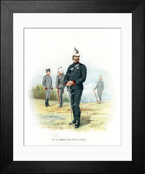 Framed Print : The 2nd Queens Own Rifles (Canada), c1890. Artist: H Bunnett Framed Print : The 2nd Queens Own Rifles (Canada), c1890. Artist: H Bunnett