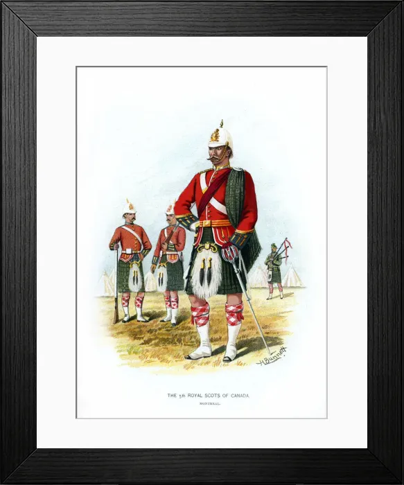 Framed Print : The 5th Royal Scots of Canada, Montreal, c1890. Artist: H Bunnett Framed Print : The 5th Royal Scots of Canada, Montreal, c1890. Artist: H Bunnett