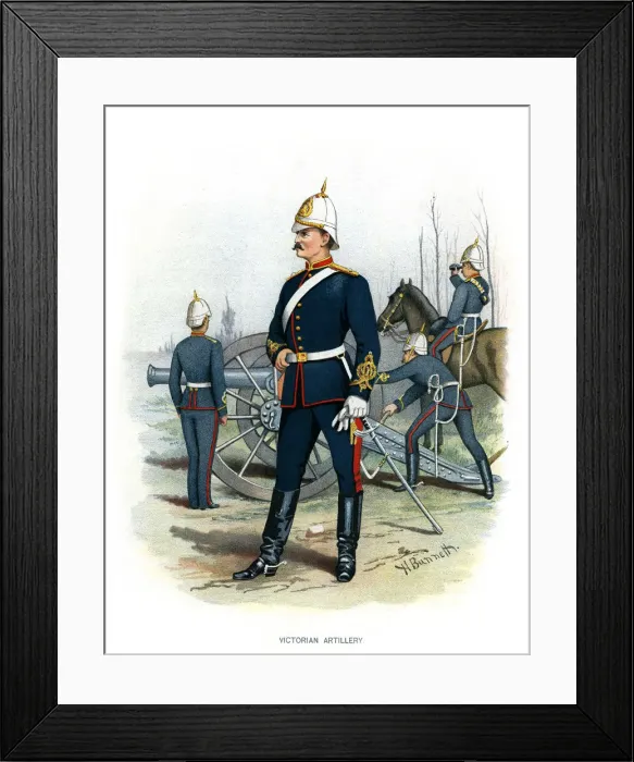 Framed Print : Victorian Artillery, c1890. Artist: H Bunnett Framed Print : Victorian Artillery, c1890. Artist: H Bunnett
