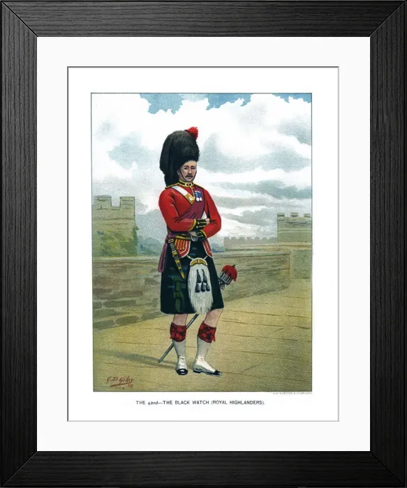 Framed Print : The 42nd, The Black Watch (Royal Highlanders), c1890. Artist: Geoffrey Douglas Giles Framed Print : The 42nd, The Black Watch (Royal Highlanders), c1890. Artist: Geoffrey Douglas Giles