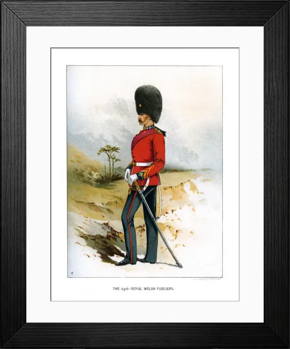 Framed Print : The 23rd Royal Welsh Fusiliers, c1890 Framed Print : The 23rd Royal Welsh Fusiliers, c1890