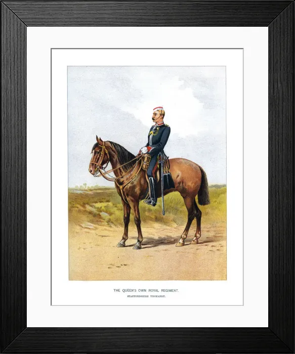 Framed Print : The Queens Own Royal Regiment, Staffordshire Yeomanry, c1890 Framed Print : The Queens Own Royal Regiment, Staffordshire Yeomanry, c1890