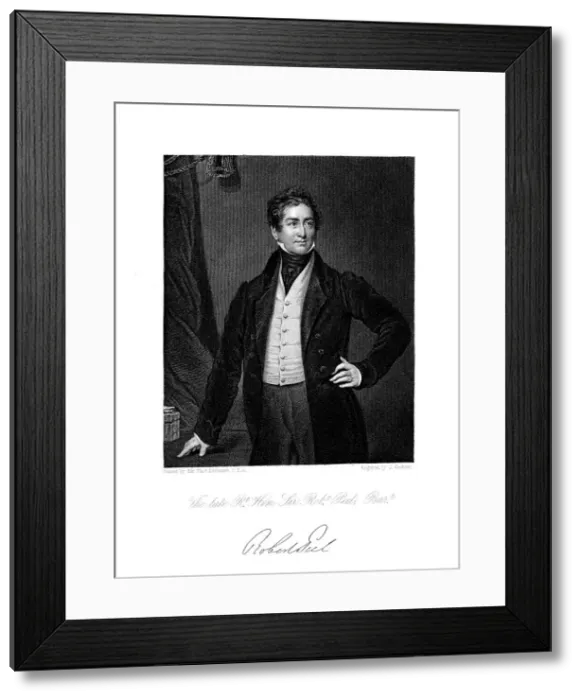 Framed Print : Robert Peel, British statesman, 19th century. Artist: J Cochran Framed Print : Robert Peel, British statesman, 19th century. Artist: J Cochran