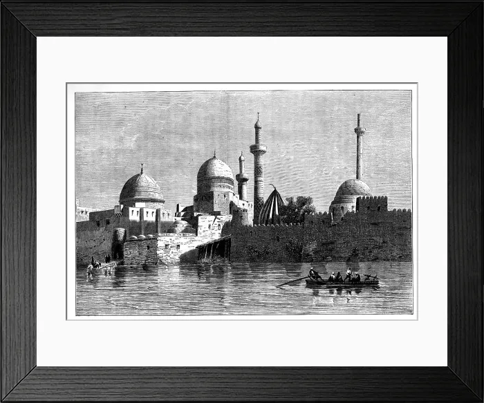 Framed Print : View of Mosul from the River Tigris, Iraq, c1890 Framed Print : View of Mosul from the River Tigris, Iraq, c1890