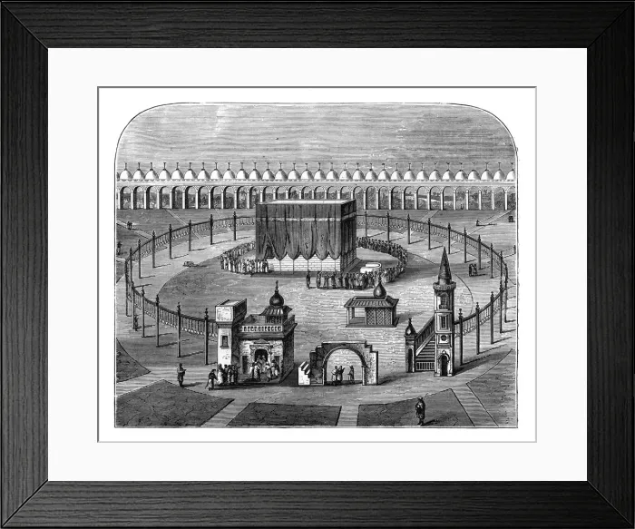 Framed Print : The Kaaba, Mecca, Saudi Arabia, c1890
