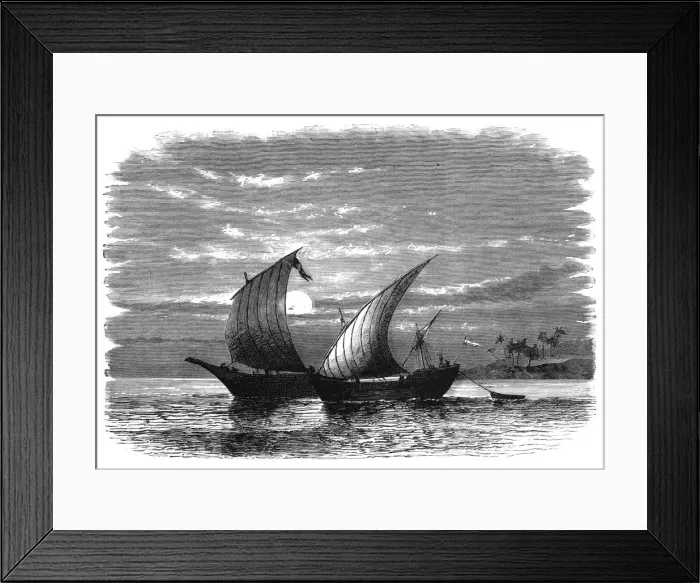 Framed Print : Arab dhows on the Red Sea, c1890 Framed Print : Arab dhows on the Red Sea, c1890