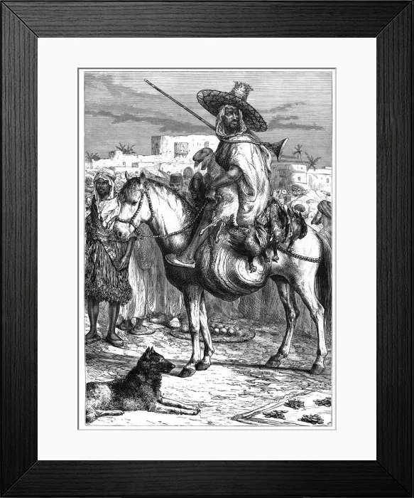 Framed Print : An Arab merchant at Tlemcen, Algeria, c1890 Framed Print : An Arab merchant at Tlemcen, Algeria, c1890