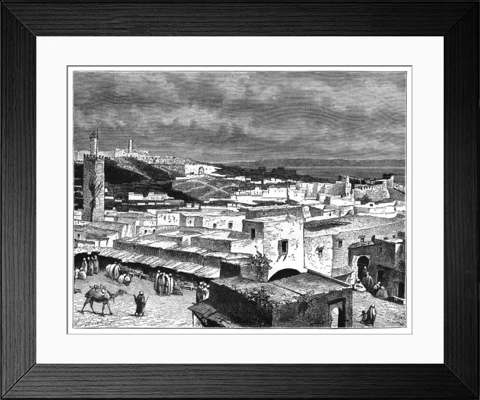 Framed Print : View of Tangier, Morocco, from the landward side, c1890 Framed Print : View of Tangier, Morocco, from the landward side, c1890
