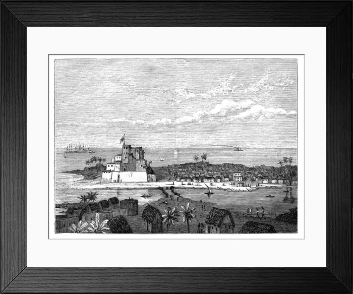 Framed Print : Elmina, Gold Coast, West Africa, c1890 Framed Print : Elmina, Gold Coast, West Africa, c1890